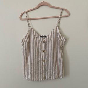 Abercrombie Button front linen tank